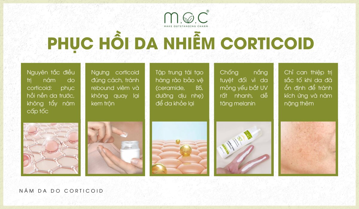 Những lưu ý khi phục hồi da nhiễm Corticoid