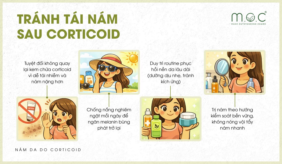 Cần làm gì để tránh tái nám sau corticoid?