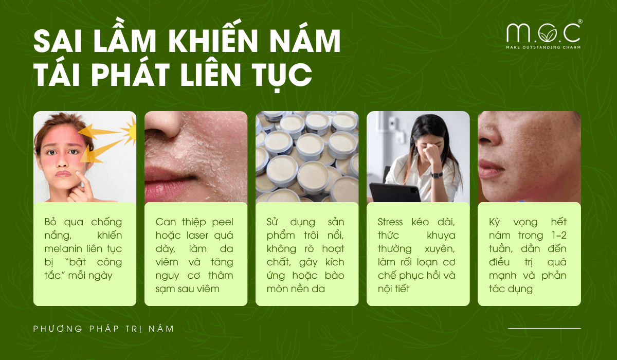 Một số sai lầm khiến da tái nám liên tục